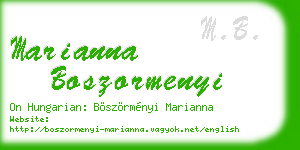 marianna boszormenyi business card